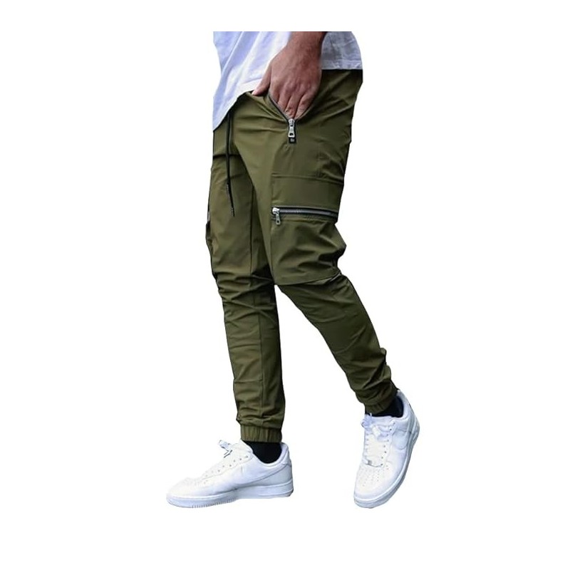 Men's Polyester Solid Men Stylish Cargo Track Pants Men's Polyester Solid Men Stylish Cargo Track Pants