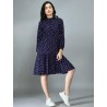 Women's Summer Slub Rayon Wrap Maxi Dress Casual Dote Printed High Neck Full Sleeve Ruffle Hem Split Beach Long Dresses Women's Summer Slub Rayon Wrap Maxi Dress Casual Dote Printed High Neck Full Sleeve Ruffle Hem Split Beach Long Dresses