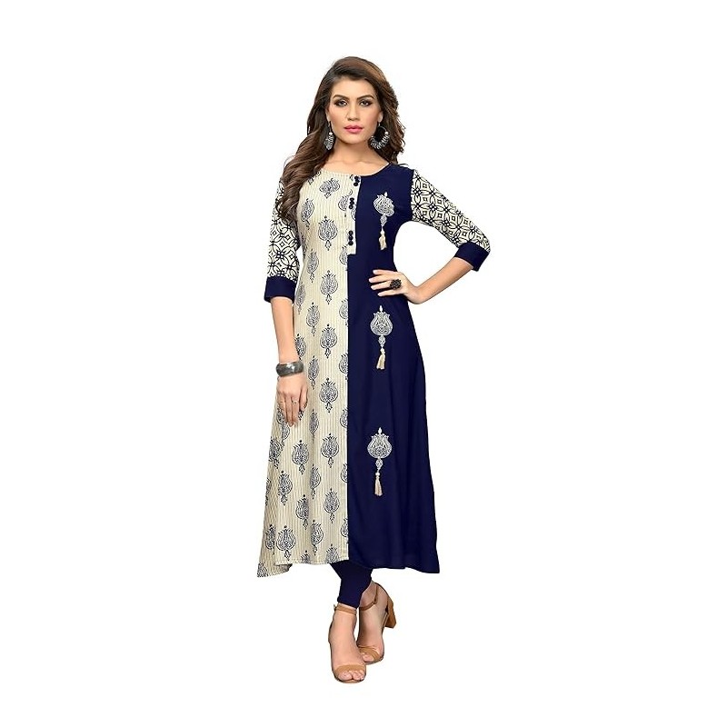 Women's Rayon Straight Kurti Women's Rayon Straight Kurti