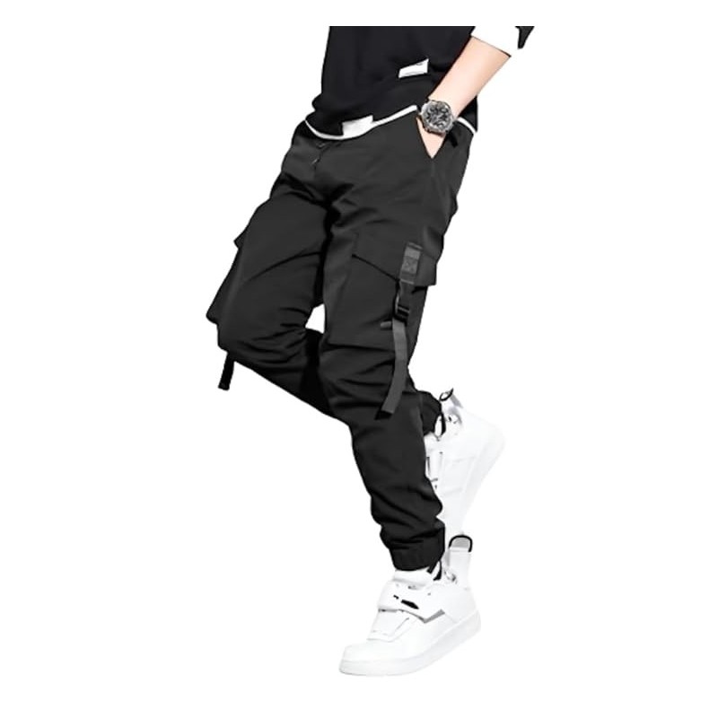 Black Ankle Length Men's Cargo Pant's Black Ankle Length Men's Cargo Pant's