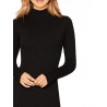 Women's Bodycon Knee Length Dress (BJKBKJ_Black_Medium)