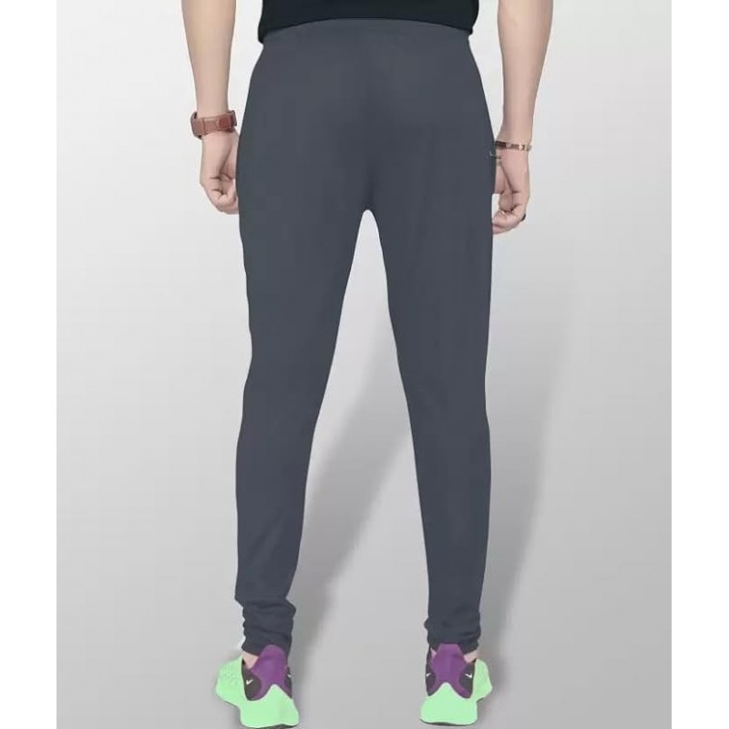 Men's Slim Fit Solid Lycra Blend Full Elastic Sport Wear