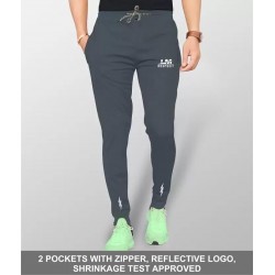 Men's Slim Fit Solid Lycra Blend Full Elastic Sport Wear