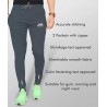 Men's Slim Fit Solid Lycra Blend Full Elastic Sport Wear