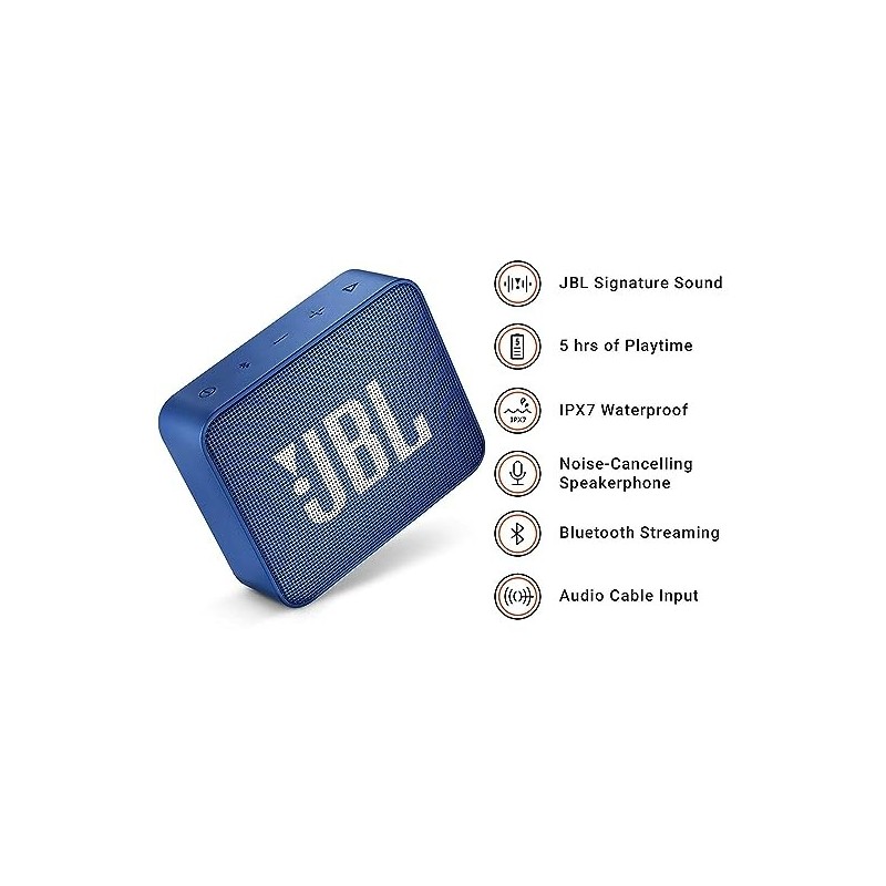 Wireless Portable Bluetooth Speaker with Mic,  IPX7 Waterproof & AUX (Blue)