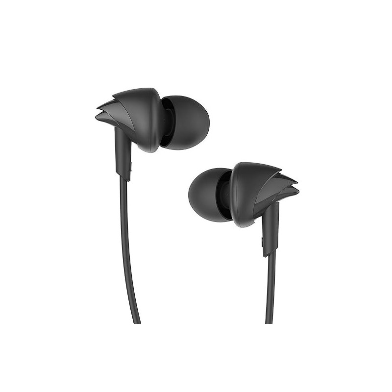 Ear Wired Headphones with Mic (Black) Ear Wired Headphones with Mic (Black)
