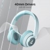 Bluetooth On Ear Headphones with Mic, Upto 15 Hours Playback, 40MM Drivers, Padded Ear Cushions Bluetooth On Ear Headphones with Mic, Upto 15 Hours Playback, 40MM Drivers, Padded Ear Cushions