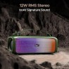 Bluetooth Speaker with 12W RMS Stereo Sound, LED Lights, Up to 8 HRS Playtime Bluetooth Speaker with 12W RMS Stereo Sound, LED Lights, Up to 8 HRS Playtime
