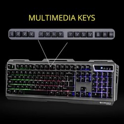 Gaming Keyboard and Mouse Combo (USB, Braided Cable)