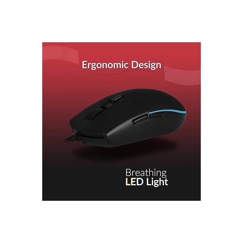 Gaming Keyboard and Mouse Combo,Gold Plated USB, Braided Cable,Multicolour LEDs/Gaming Mouse with breathing LEDs and 3200 DPI Gaming Keyboard and Mouse Combo,Gold Plated USB, Braided Cable,Multicolour LEDs/Gaming Mouse with breathing LEDs and 3200 DPI