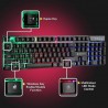 Gaming Keyboard and Mouse Combo,Gold Plated USB, Braided Cable,Multicolour LEDs/Gaming Mouse with breathing LEDs and 3200 DPI Gaming Keyboard and Mouse Combo,Gold Plated USB, Braided Cable,Multicolour LEDs/Gaming Mouse with breathing LEDs and 3200 DPI