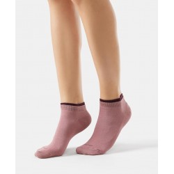 Women's Compact Cotton Stretch Solid Low Show Modern Socks (Pack of 2)