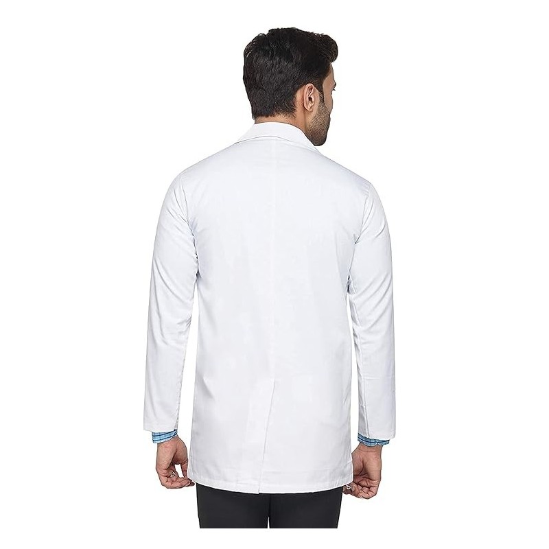 Apron Lab Coat Wrinkle Resistant Poly Cotton Unisex Full Sleeves Apron Lab Coat Wrinkle Resistant Poly Cotton Unisex Full Sleeves